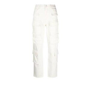 New Maje Paris Size EU38 ( US6 ) POCKETO JEANS high-waisted cargo jeans - White